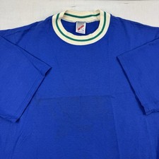 Vintage Jerzees Blank T Shirt Adult Large NWOT Collar Made In USA Hipster