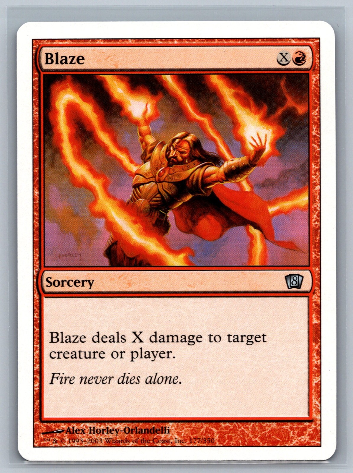 Magic The Gathering 8th Edition Blaze #177/350 MTG TCG CCG Eighth