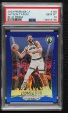 2023-24 Panini Prizm Deca Blue 42/149 Jayson Tatum #189 PSA 10 GEM MT 0s7w