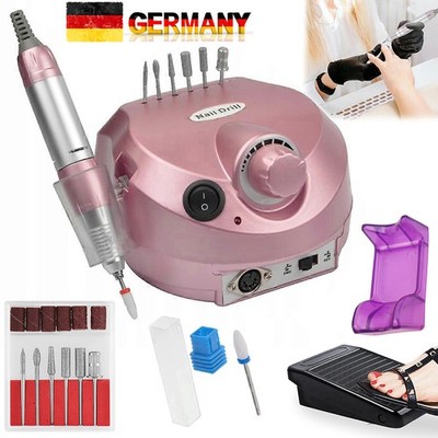45K U/min Elektrische Nagelfräser Nagelfeile Maniküre Profi Pediküre Set Bits