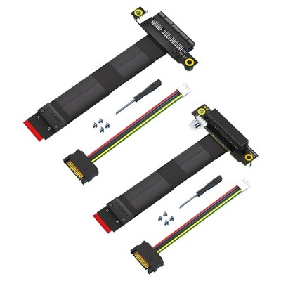 M.2 Key M to PCIe 4X Graphics Card 180/90 Degree Risers Adapter Card PCIE 16X 8X