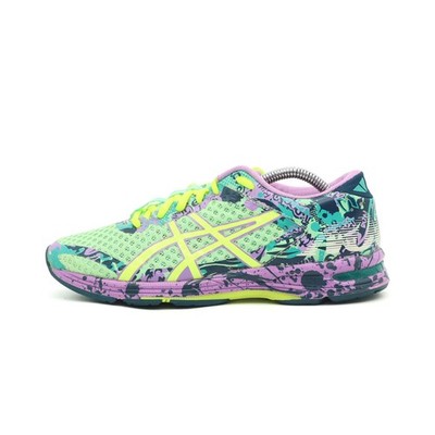 ASICS Damen Noosa Tri 9 Sneaker Lila/Neongelb/Türkis Gel Laufschuhe EU 39