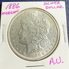 1886 $1 Morgan Silver Dollar AU About Uncirculated Philadelphia Estate Find