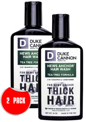 Duke Cannon News Anchor 2-in-1 Hair Wash Tea Tree Formula 10 oz. - 2 PACK