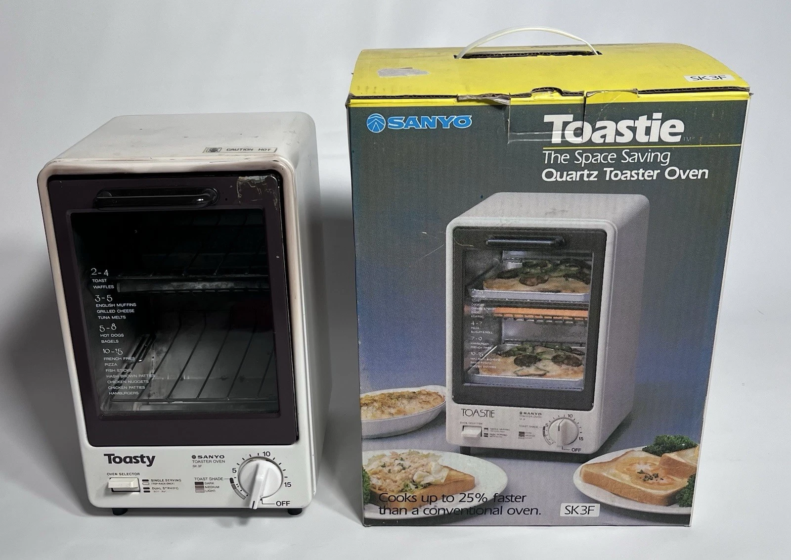 Tested Working Vintage Sanyo Model SK3F Toastie Toasty Toaster Oven in Box
Opens in a new window or