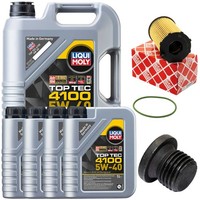 MotoröL Filter Set 5W-40 Liqui Moly 9 Liter + Schraube FüR Audi Q7 3.0 TDI 4LB