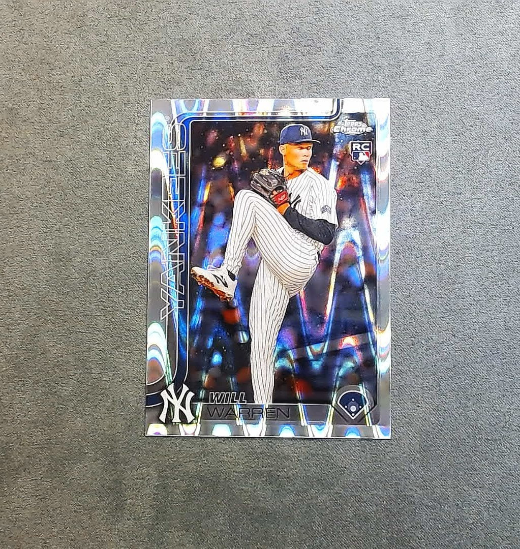 2025 Topps Chrome - #81 Will Warren (RC) Raywave Refractor