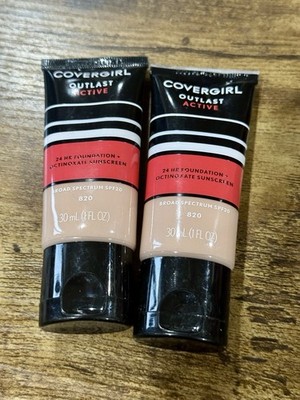 2x CoverGirl Outlast Active 24hr Foundation #820 Creamy Natural 1oz