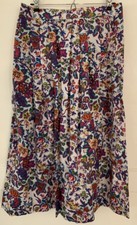 Worthington Skirt Size 12 Vtg Floral Multicolored
