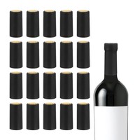 150Stk Pvc-Schrumpfkapseln FüR Weinflaschen,Versiegelungskappen,30X60Mm,Schwarz