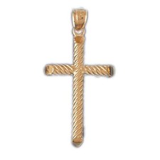 Cross Charm Pendant 14k Gold