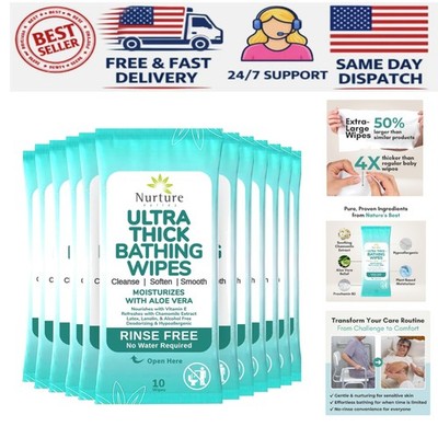 Convenient Aloe & Vitamin E Body Wipes - 120 XL Disposable Wipes for Cleanliness