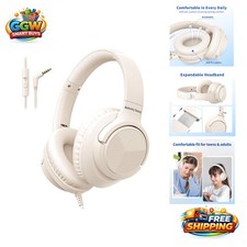 Stylish Wireless Wired Headphones - Foldable, Mic & Soft Cushions for Comfort