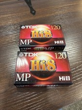 Sealed New 2 TDK Hi8 Tapes - MP 120 Video Cassette for Camcorders - P6-120H8MP