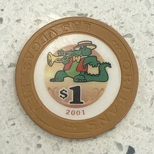 Orleans Casino 1 Chip Las Vegas Nevada NV House Mold Alligator 2001