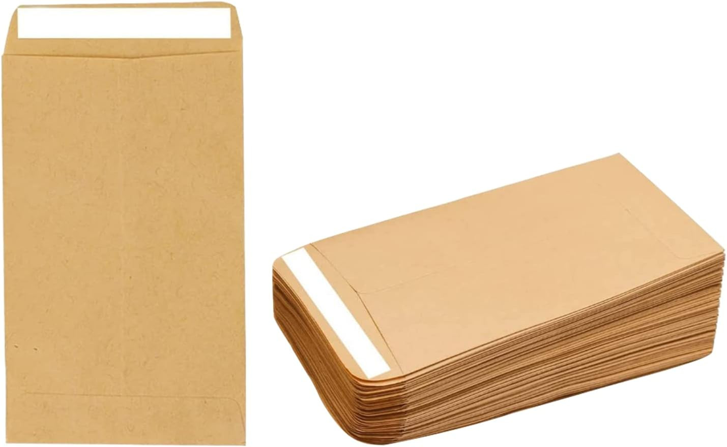 50pcs Small Brown Envelopes,Brown Little Kraft Paper 6x10cm,