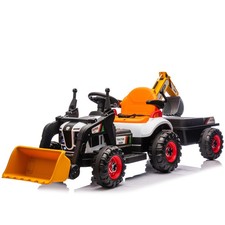24V Kids Ride On Electric Tractor Toy 4-in-1 Construction w/Parents Control