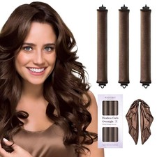 Heatless Hair Curler Overnight Curls - 3 Pcs No Heat Rods for All Hair