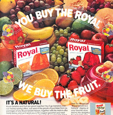 1977 Royal Gelatin Dessert Advertisement Vintage Snacks Pudding DWW13D