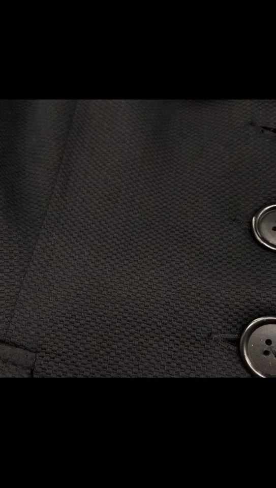 Bebe Blazer 女式黑色棉混纺三扣西装外套 2 码 — 第 4/4 张图片