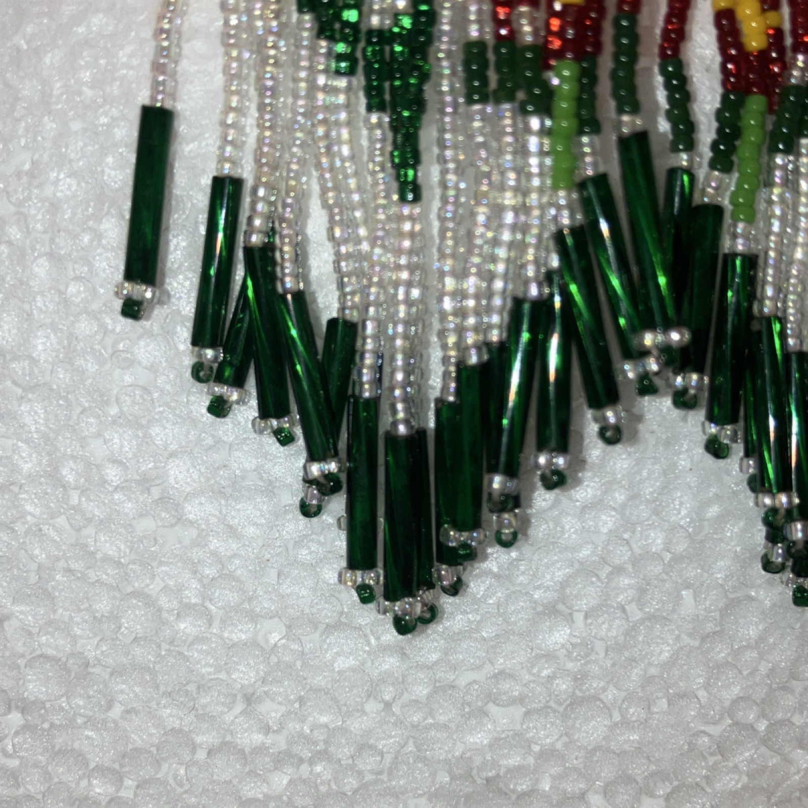 Handmade Beaded Dangle Earrings Native American S… - image 5