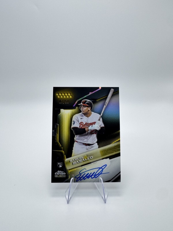 2026 Topps Chrome Black Baseball - Samuel Basallo Auto Gold /50 #CBA-SB