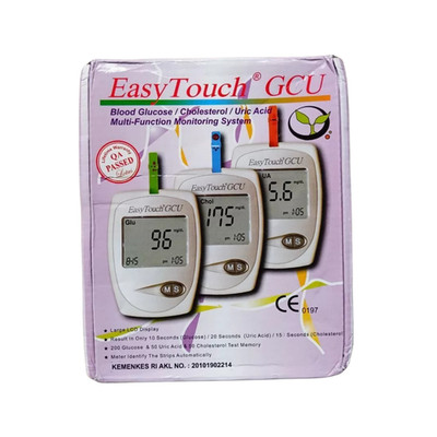EasyTouch GCU 3in1 Blood Glucose Cholesterol Uric Acid Monitor Meter Kit CE IVD