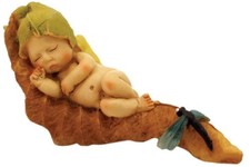 Top Collection Enchanted Story Fairy Garden Sleeping Brown, Tan, Green