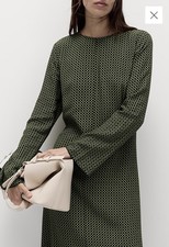 M&S Collection Geometric Round Neck Midaxi Column Dress UK8 vgc.