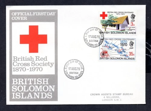British Solomon Islands - 1970 British Red Cross Centenary First Day Cover