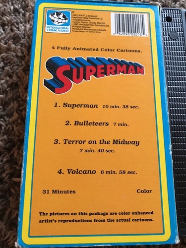 Superman VHS Interglobal Home Video Rare KID FLICKS 1987 - Picture 3 of 4