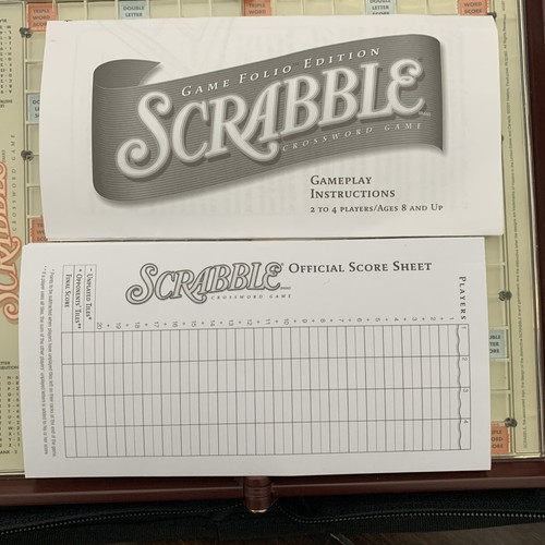 Scrabble Crossword Game Folio Edition Travel To Go Zipper Case COMPLETE Vintage - Picture 7 of 7