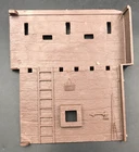 Vintage Marx Log Cabin Side Wall Fort Apache Playset 6.5" x 6" --