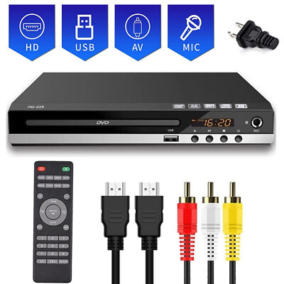 1080P All Region DVD CD Player,USB Input, HDMI&RCA Output,Home Multimedia Player