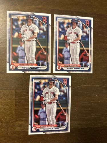 3 Card Lot Of 2024 Bowman Roman Anthony Cards #BP-22, #1 Prospect In MLB