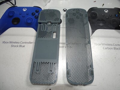 Microsoft Xbox 360 WHT PHAT Flat Gray TOP & Bottom Grill Covers-Just OK-READ ALL