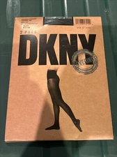 DKNY Pantyhose Tall Taupe 2 Pair Natural Coverage Control Top Style 443