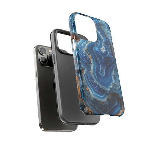 Blue Fluorite Geode Crystal Phone Case for iPhone, Samsung Galaxy, Pixel - 第 67/240 張圖片
