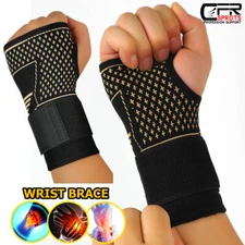 Wrist Support Brace Compression Sleeves Arthritis Sport Carpal Tunnel Hand CFR