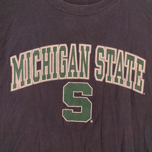 Unbranded Men's Michigan State Spartans T-Shirt Black Short Sleeve - Picture 4 of 11