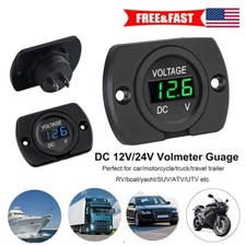 Volt Gauge Meter Voltage LED Digital Display DC 12V-24V Car Panel Voltmeter