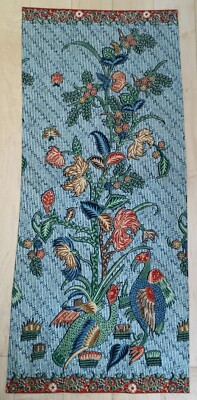 Vtg Veritable Java Hollandais Cotton Dutch Wax Fabric Handmade Javanese ...