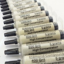 Diamond Polishing Lapidary Paste Kit, 16x5 Gram (H), Sizes 200,000 to 400 Grit