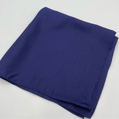 Vintage Square Scarf Blue Subtle Pattern Blocks Polyester Made in Italy Simple