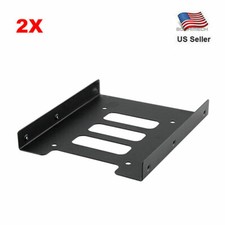 2.5" to 3.5" SSD HDD Metal Adapter Mounting Bracket Hard Drive Holder PC- 2 pcs