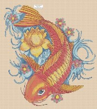 Colorful Koi Counted Cross Stitch Chart No.2-392/2 