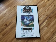 Vintage Florida Marlins 1993 Opening Day Poster Framed