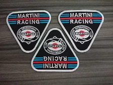 3 pcs MARTINI Racing Car Patch Iron on Embroidered or Sew on Shirt Jeans Hat Bag