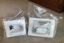 DataComm Recessed Cable Mgmt Plates w/Straight-Blade  Duplex Receptacles