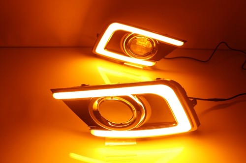 Pair DRL LED Daytime Running Light With Turn For Nissan Sentra 2016-2019 - Picture 3 of 8